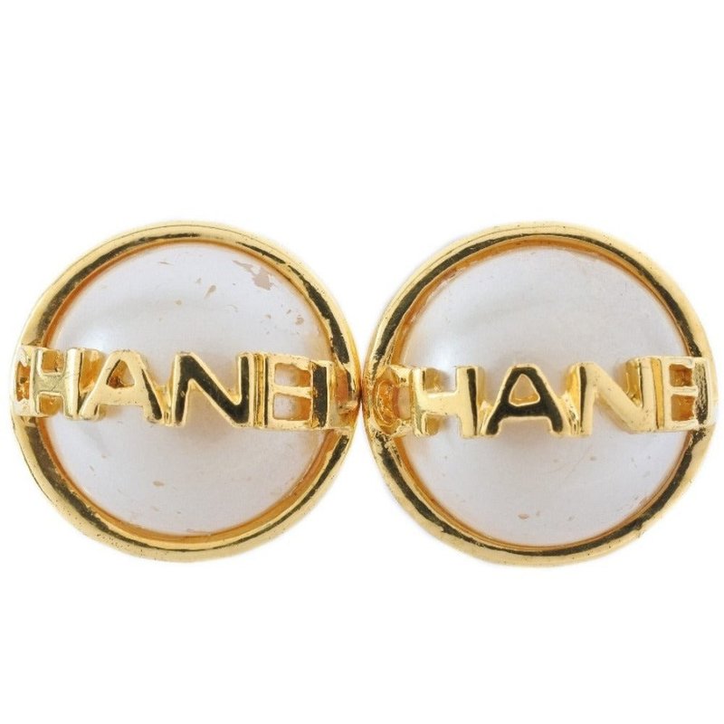 【日本直送】シャネル CHANEL イヤリング 金メッキ × フェイクパール 約22.6g レディース【中古】 - 耳環/耳夾/耳骨夾 - 其他金屬 金色