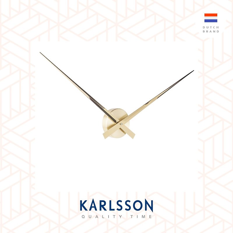 荷蘭Karlsson Wall clock 90cm Little Big Time Gold 大指針掛鐘 - 時鐘/鬧鐘 - 其他金屬 金色