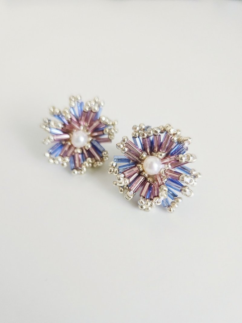 Hanabi - Magic Pink Purple Hanabi Earrings - ต่างหู - วัสดุอื่นๆ 