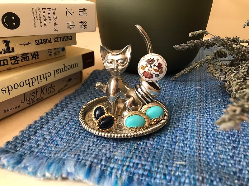 Early silver-plated cat / ring disc - please ask before buying - Other - Other Materials Silver