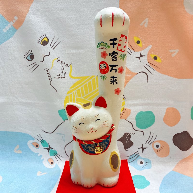 京都手作擺飾-遠處福也來招財貓(千客萬來)大 - 擺飾/家飾品 - 其他材質 