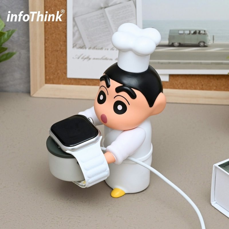 【新品上市】蠟筆小新系列公仔充電座for Apple Watch(不帶電) - 科技小物 - 其他材質 白色