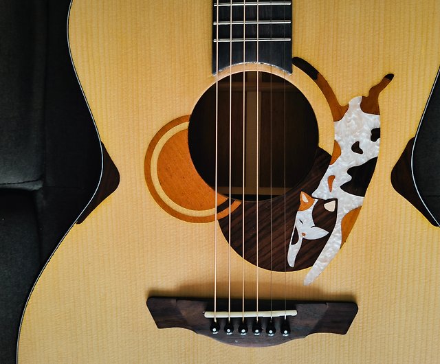 三華 猫面単板アコースティックギター 38インチ - ショップ Being