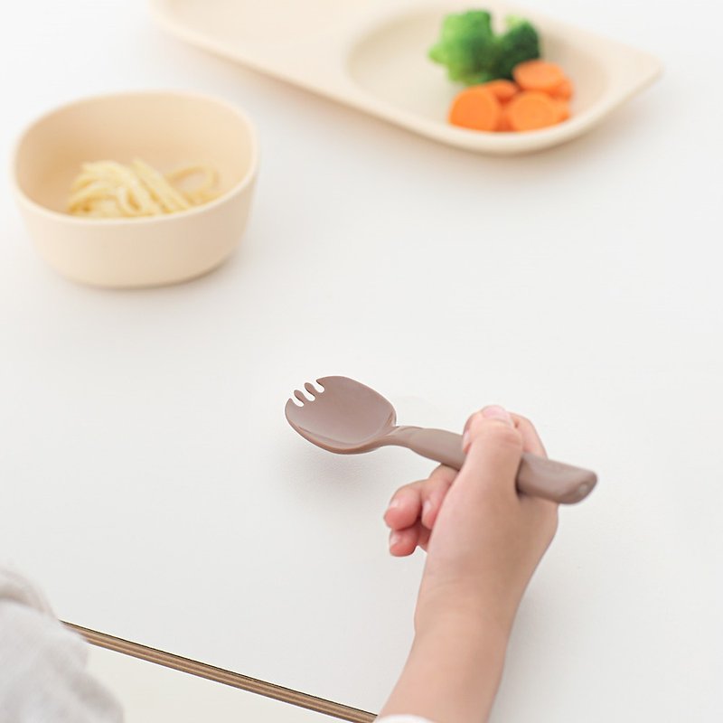 TACKAON ecozen learning fork and spoon made in Korea (packaged in carton) - จานเด็ก - วัสดุอื่นๆ หลากหลายสี