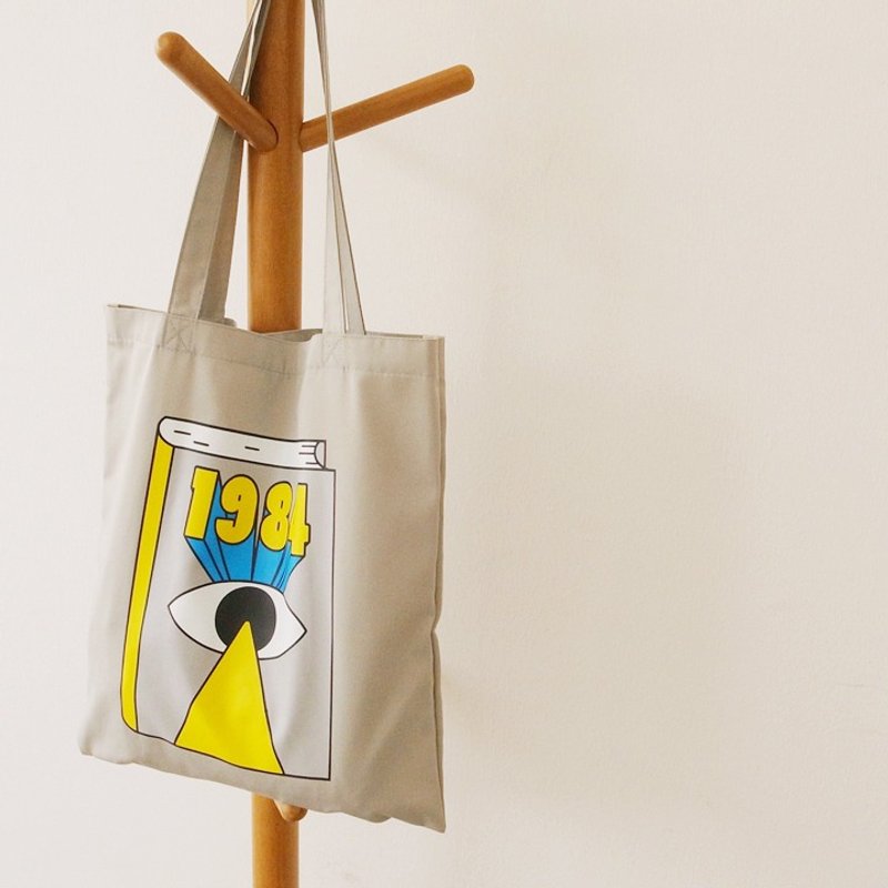 1984 Tote (Gray) - 側背包/斜背包 - 棉．麻 銀色
