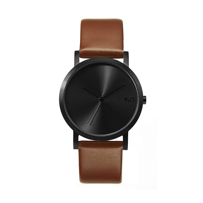 นาฬิกาข้อมือ Minimal Style  : Metal Project Vol.02 - Titanium (Brown) - นาฬิกาผู้ชาย - หนังแท้ สีนำ้ตาล