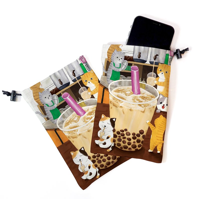 [Buyang] Eat all over Taiwan series wipe universal bag=mobile phone bag=microfiber=Taiwanese characteristics - Toiletry Bags & Pouches - Polyester Multicolor