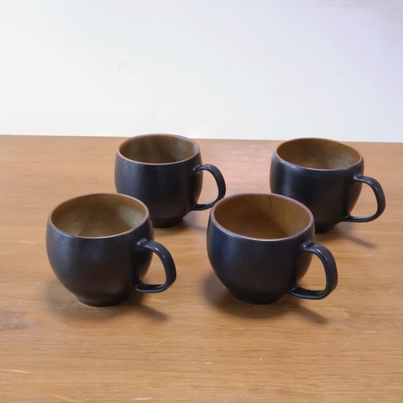 低調消光黑 馬克杯 咖啡杯 - 咖啡杯/馬克杯 - 陶 黑色