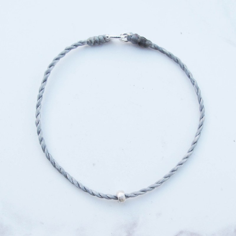 [Hand-woven Wax rope] long snowflake Silver| Lucky Wax rope bracelet | - Bracelets - Polyester Multicolor