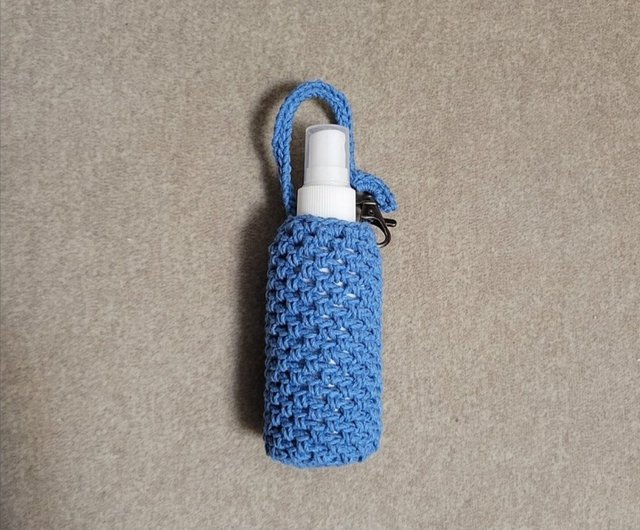 純綿手編みアルコールスプレーボトルカバー ボトル付き