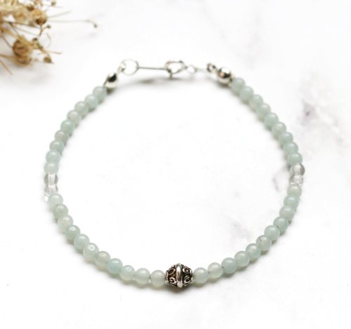 Lucky Energy Series - Lucky Energy Tianhe Stone 925 Sterling Silver Bracelet Natural Stone Handmade Customization