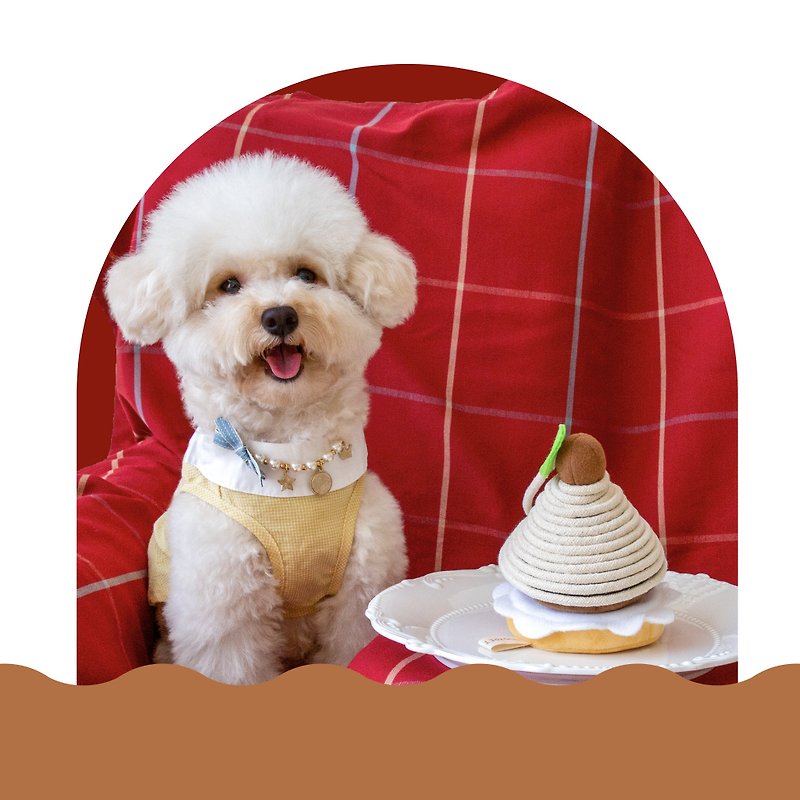 MONT BLANC Chestnut Cake from POOZPET Sniffing Game Toy with cotton rope - ของเล่นสัตว์ - เส้นใยสังเคราะห์ 