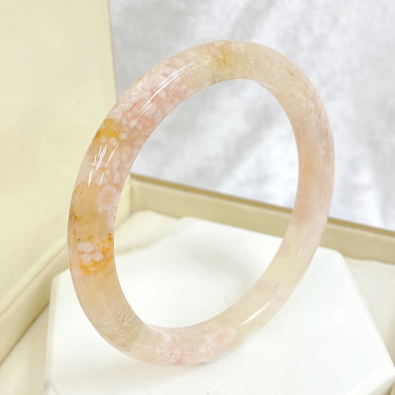 Edith & Jaz • 櫻花瑪瑙手鐲Ø59mm - 手鍊/手環 - 寶石 黃色