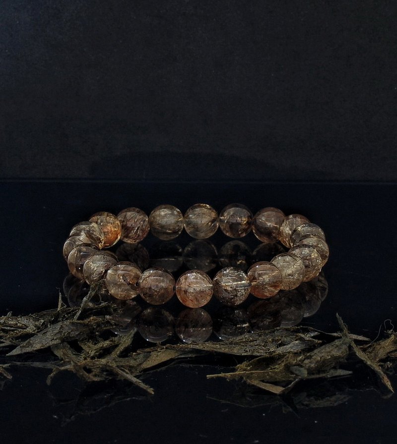 ブラックルチルスーパーセブン 9.6mm ブレスレット (HKA9044) - ブレスレット - クリスタル 