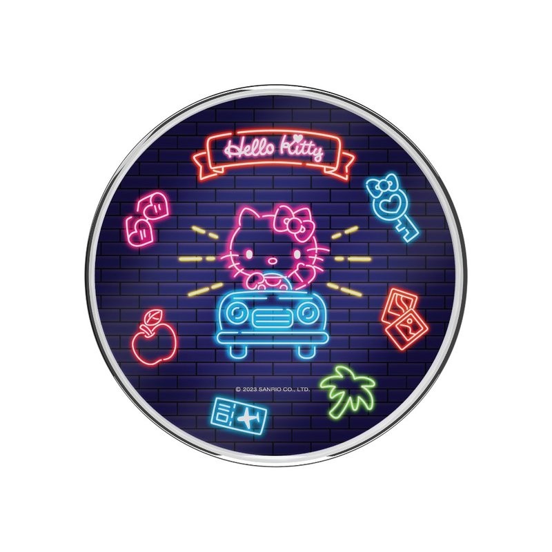 SANRIO-10W Neon Light Wireless Charger-HELLO KITTY - Chargers & Cables - Plastic Black