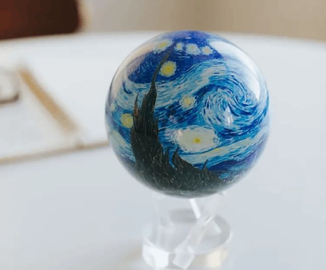早い者勝ち 光で回る地球儀 ムーバグローヴ チ。―地球の運動について― オブジェ MOVA ムーバグローブ 光で回る不思議な地球儀 ゴッホ-星月夜