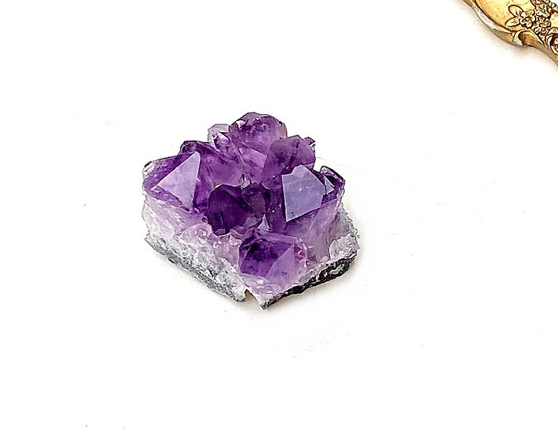 天然原礦可愛幾何小小夢幻紫晶簇 紫水晶 家居 辦公室 擺件 - 其他 - 水晶 紫色