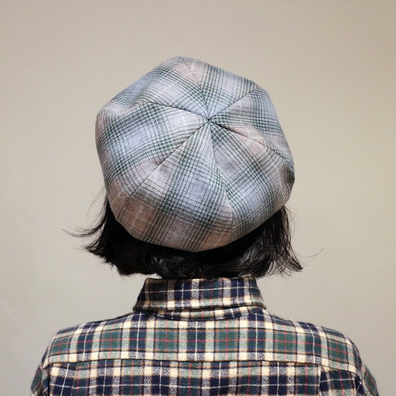 JOJA│[限量] 日本毛料貝蕾 / S-M可調式/ 貝蕾帽 / 畫家帽 - 帽子 - 棉．麻 藍色