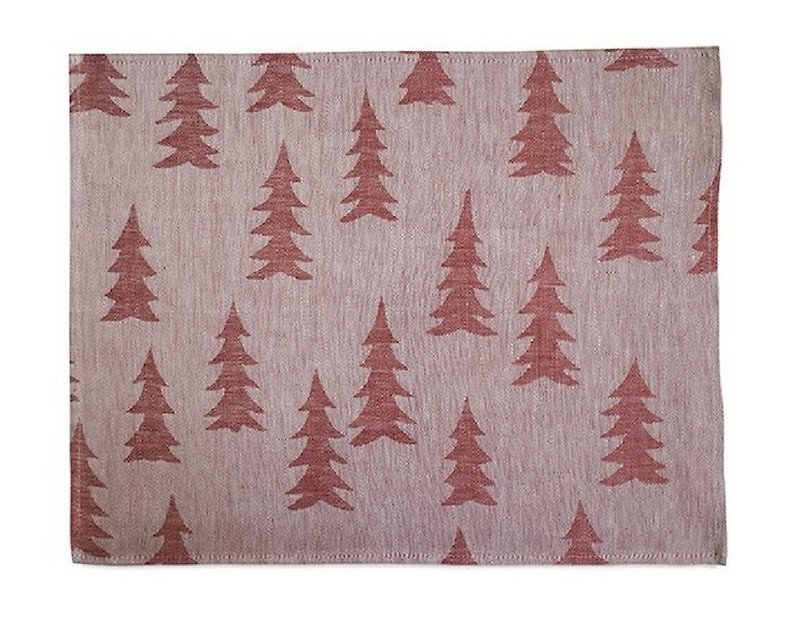 Nordic Designer Style – Fir Table Mat (Pink) Gran Place Mat, Red / Powder - Place Mats & Dining Décor - Cotton & Hemp Red