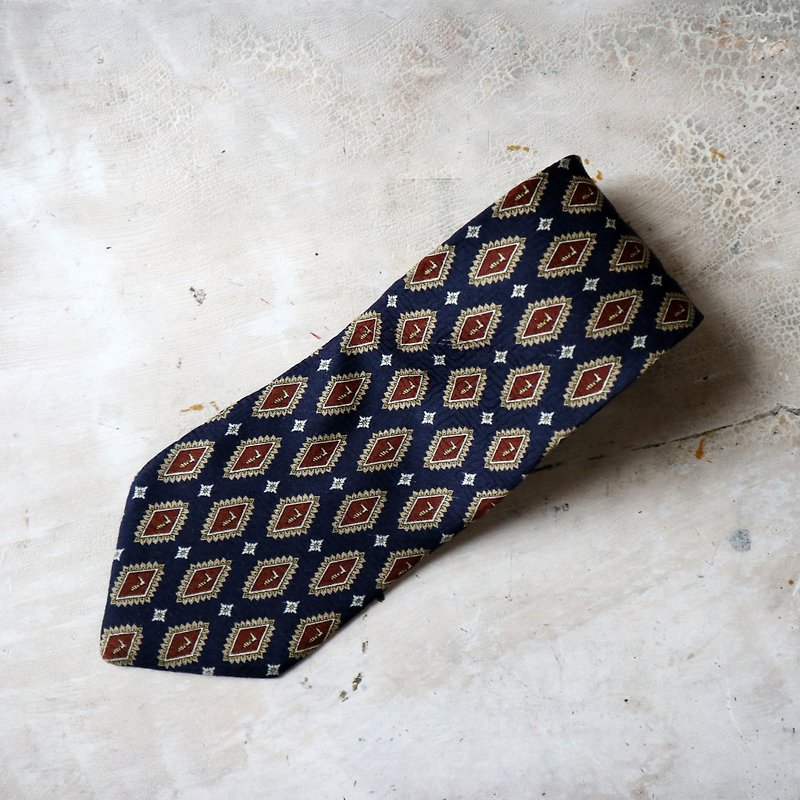 Pumpkin Vintage. Vintage retro Italian Trussardi senior tie - เนคไท/ที่หนีบเนคไท - ผ้าไหม 