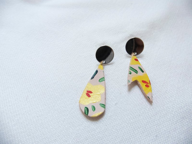 Leather Earrings | Painted Collection | ERRAT - ต่างหู - หนังแท้ 