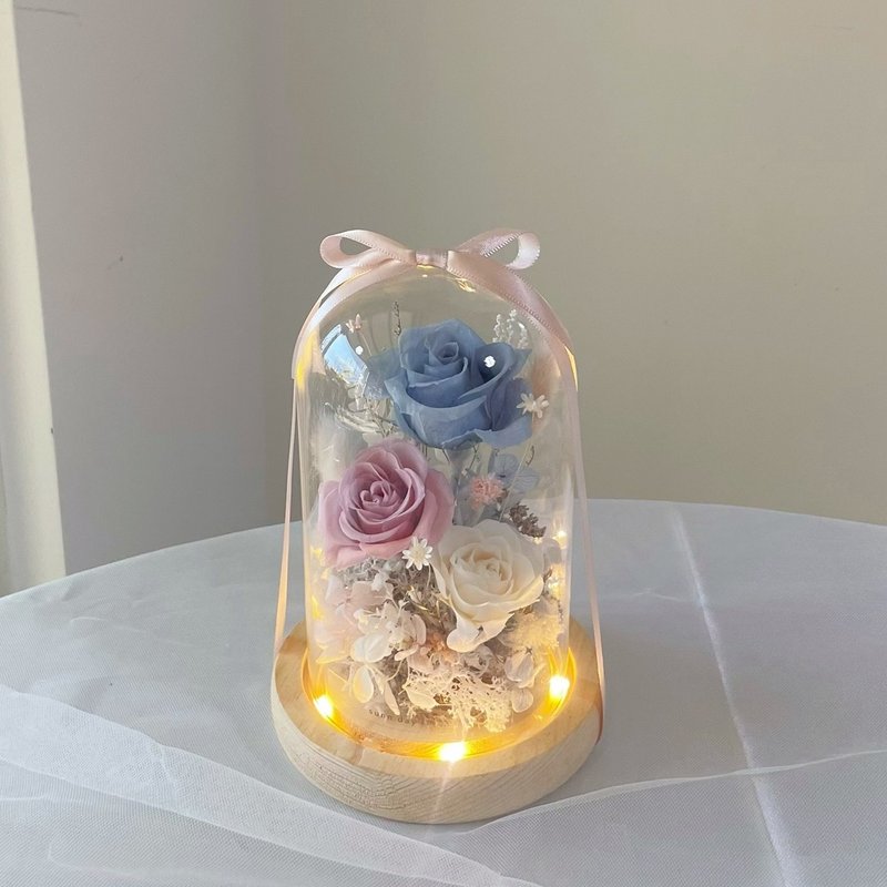 【永生玻璃花盅】情人節 生日禮物 永生花 玻璃盅罩 永生玻璃花盅 - 乾燥花/永生花 - 植物．花 