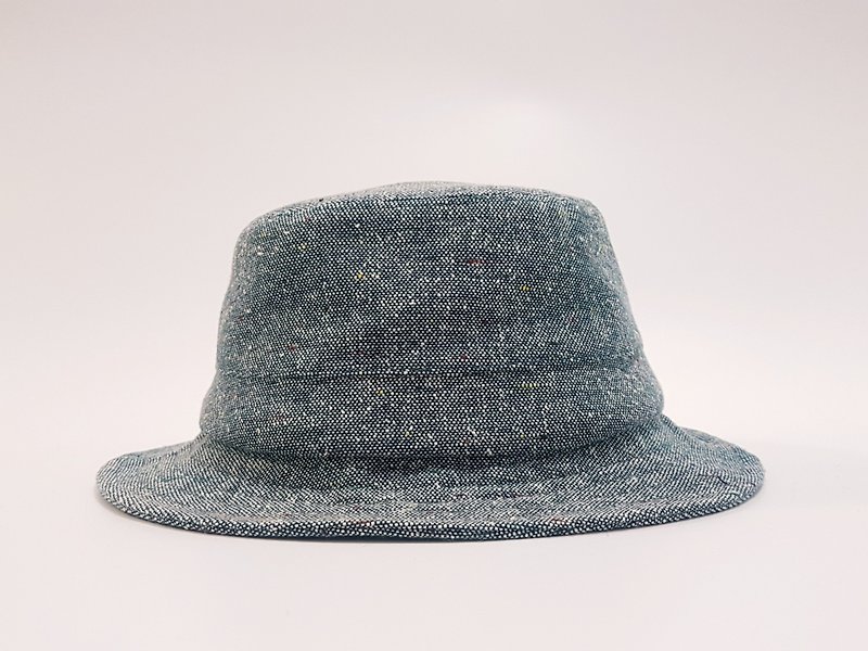 英式圓盤紳士帽- 綠底彩點紗   #編織 #限量  - 帽子 - 棉．麻 綠色
