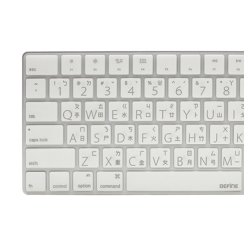 BFアップルマジックキーボード中国のキーボード保護フィルム - 白い黒8808402592586 - タブレット・PCケース - シリコン ホワイト