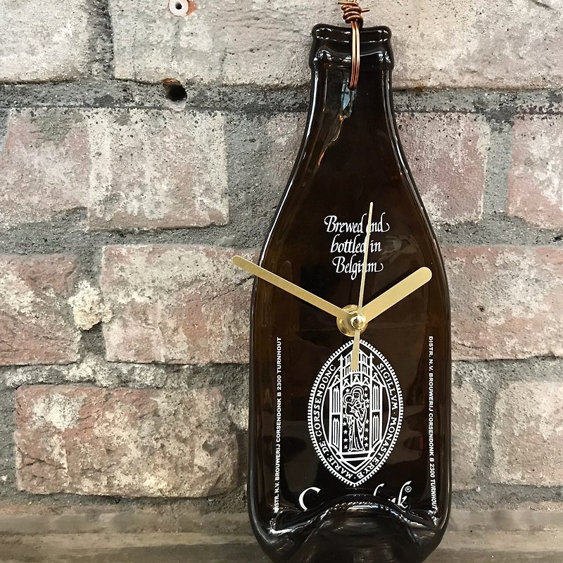 ベルギーの修道院Corsendonkビールの掛け時計 - 時計 - ガラス 