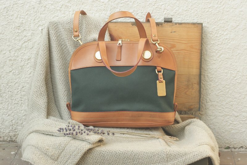 Leather bag _B033 - กระเป๋าแมสเซนเจอร์ - หนังแท้ สีนำ้ตาล