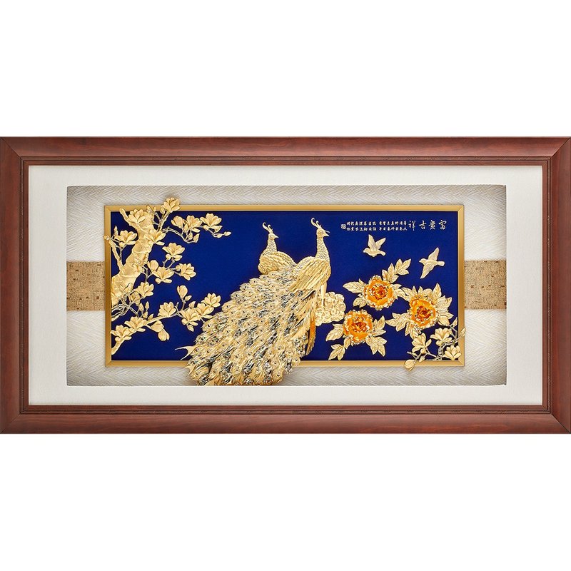 花團錦簇│入宅禮物、退休禮物、生日禮物、開運禮物│畢業禮物 - 海報/掛畫/掛布 - 24k 金 金色