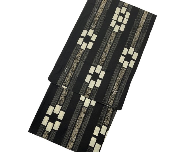 Men's cotton yukata and obi 2-piece set SML size Z32-02B