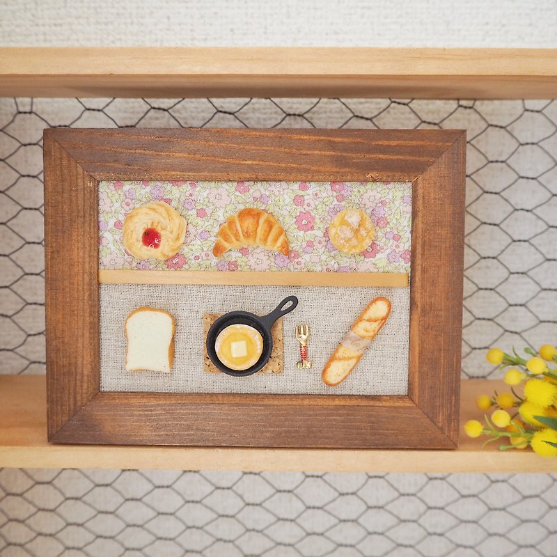 Frames / miniature bread - フォトフレーム - 粘土 ブラウン
