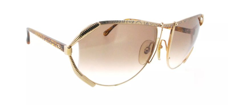 Christian Dior 2609 42 Austria 80s Vintage Sunglasses - Sunglasses - Other Metals Gold