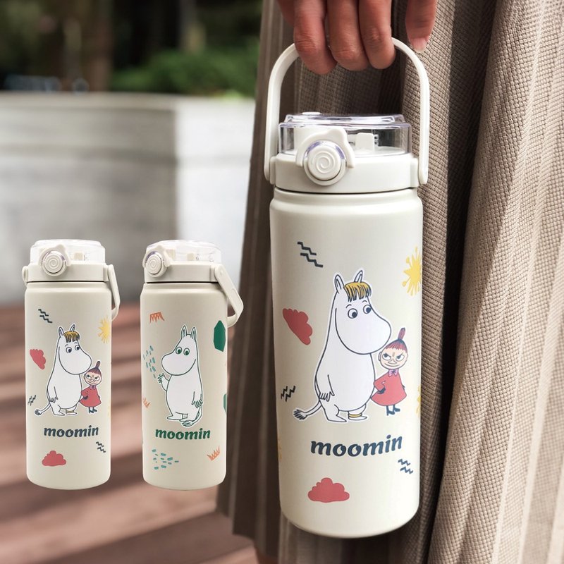 【MOOMIN】手提大容量保溫壺 1200ML - 保溫瓶/保溫杯 - 其他金屬 