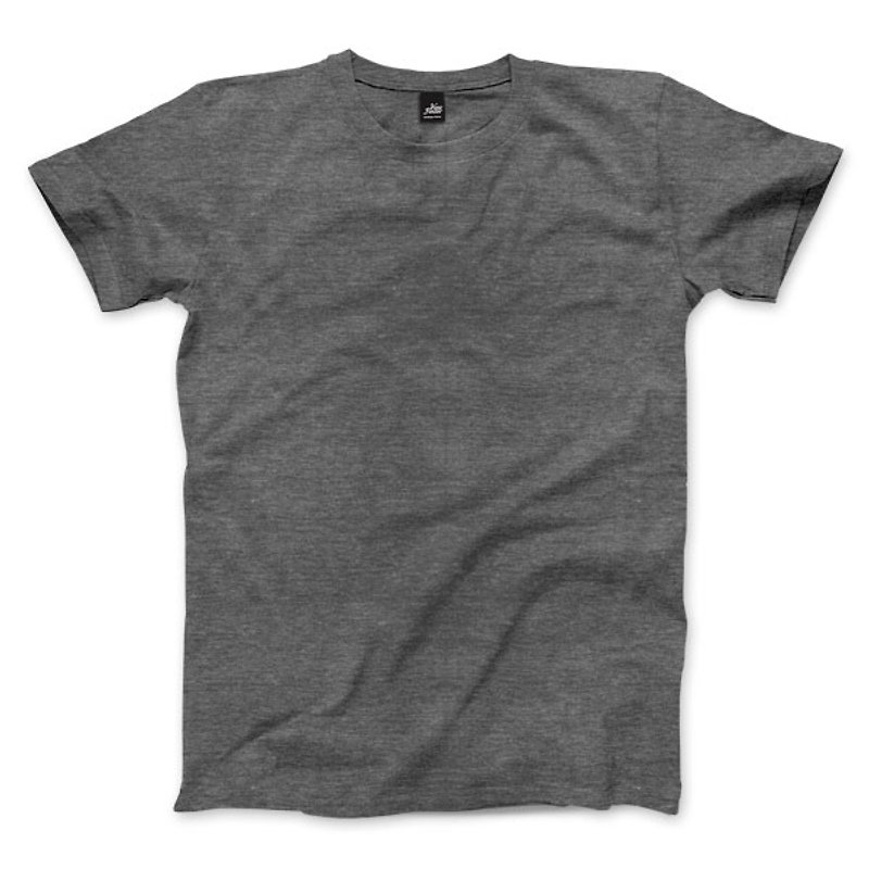 ニュートラル無地半袖Tシャツ - ヘザーグレー - Tシャツ メンズ - コットン・麻 