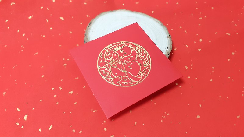 Traditional red pocket in ocean dolphin style - Chinese New Year - Paper 