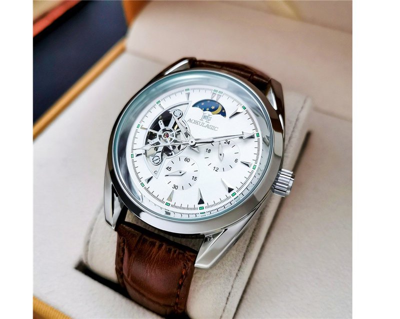 Skeleton tourbillon fully automatic mechanical men's watch - นาฬิกาผู้ชาย - โลหะ 