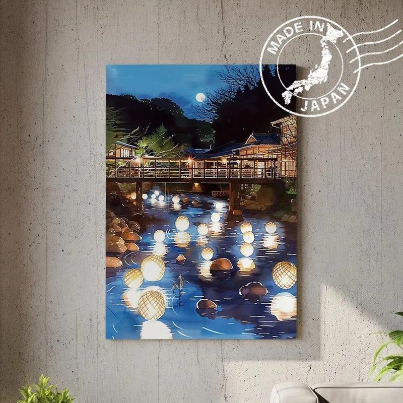 日本製帆布畫・黑川溫泉、熊本・日本風景・送禮、擺設、裝飾 - 壁貼/牆壁裝飾 - 棉．麻 