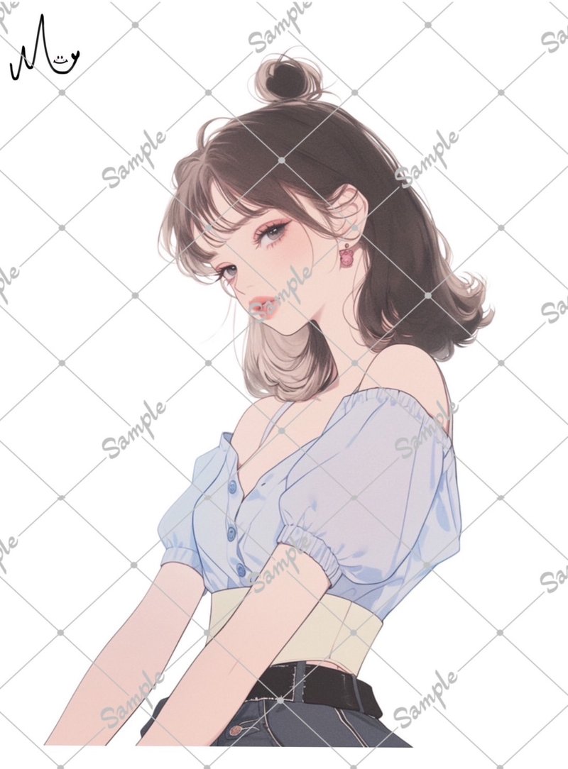 オリジナル人物ステッカー - 貼紙 - 紙 