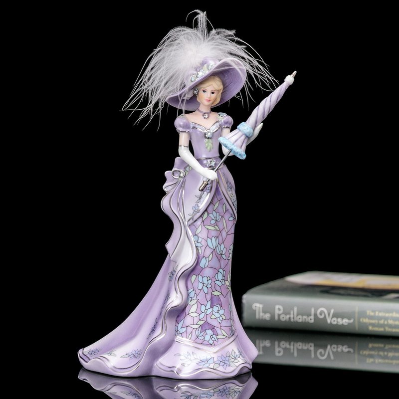 美國Bradford 2009年Thomas Kinkade花樣年華花園仕女收藏瓷偶(紫 - 擺飾/家飾品 - 瓷 