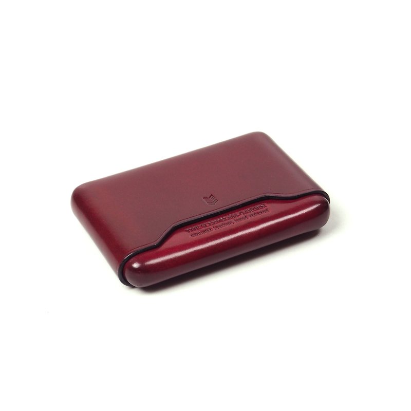 Name card leather case /Oxide RED - Card Holders & Cases - Genuine Leather Red