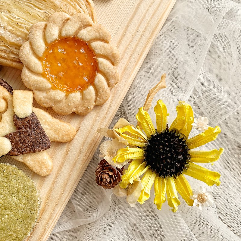 【Graduation Gift】Sunflower Sola Flower Cookie Cottage - Handmade Cookies - Fresh Ingredients Orange