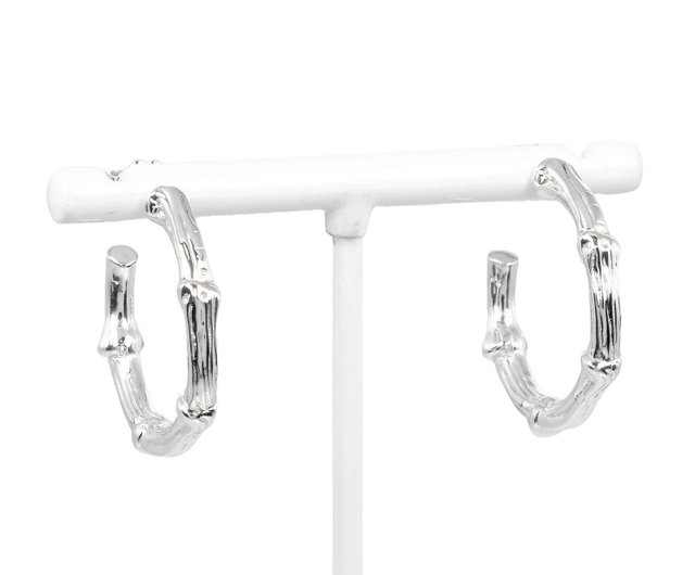 【美品】Tiffany & Co. シルバー925 バンブーピアス 日本直送】ティファニー TIFFANY&Co. バンブー ピアス シルバー