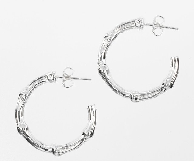 【美品】Tiffany & Co. シルバー925 バンブーピアス 日本直送】ティファニー TIFFANY&Co. バンブー ピアス シルバー