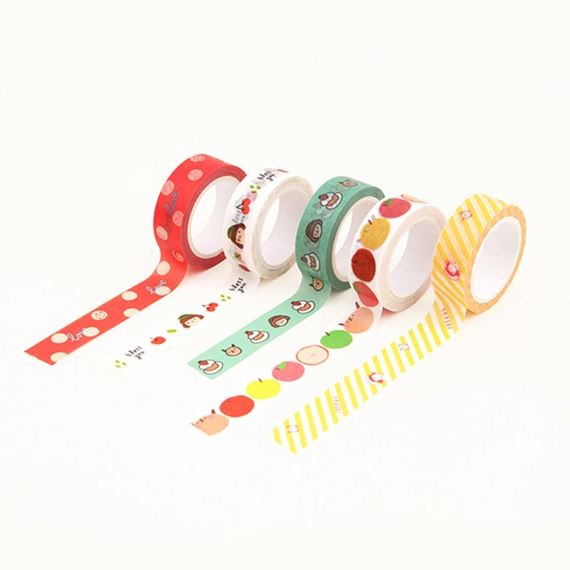 Hello Jane Hello Jane series illustration paper tape (5 styles in total) - มาสกิ้งเทป - กระดาษ 