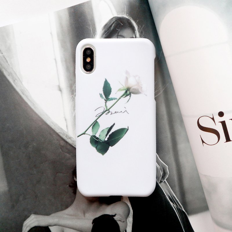 a rose phone case - Phone Cases - Other Materials White