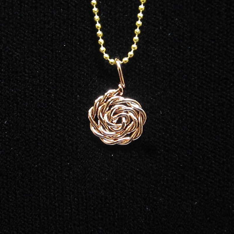 Winwing Metal Wire Braided Necklace-[ Twist Rose] - สร้อยคอ - โลหะ 