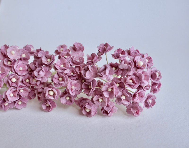 paper flower, supplies, 100 pcs. Canadian anemone, size 0.8 cm. plum color - 其他 - 紙 紫色