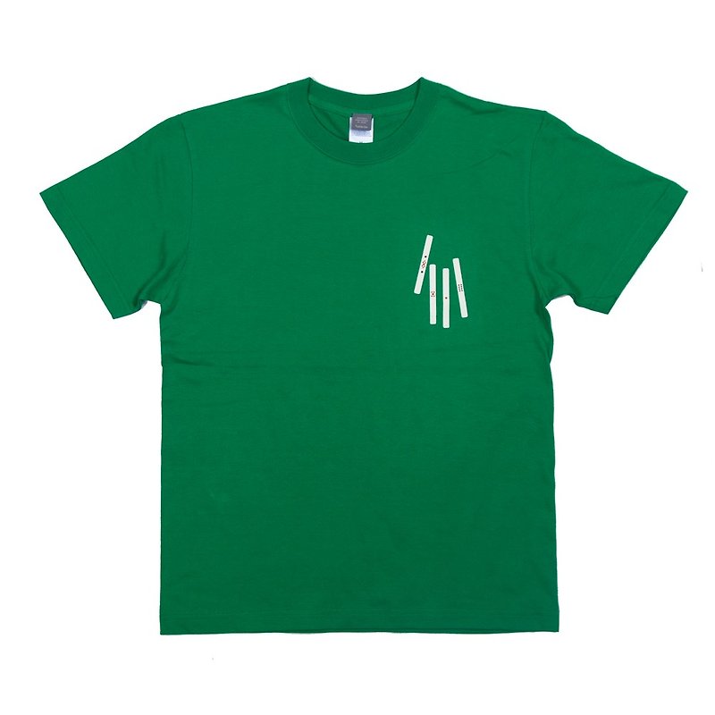 父の日のギフトに。麻雀の点棒Tシャツ　ユニセックスS〜XL/レディースS〜L - T 恤 - 棉．麻 綠色